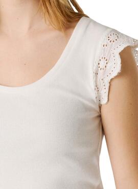 T-shirt Pepe Jeans Mireya blanc pour femme