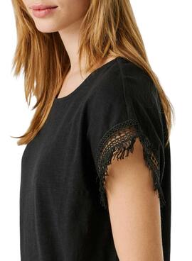 T-shirt Pepe Jeans Nain noir pour femme