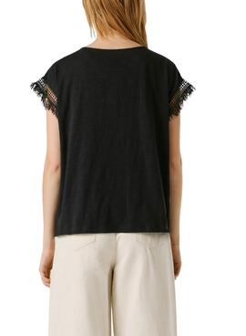 T-shirt Pepe Jeans Nain noir pour femme