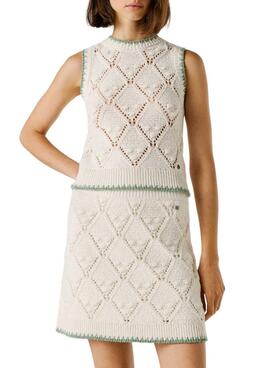 Haut Pepe Jeans Kaira blanc pour femme