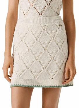 Jupe Pepe Jeans Kaira blanche pour femme