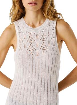 Robe Pepe Jeans Kenia blanc pour femme