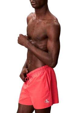 Maillot de bain Calvin Klein Jeans corail pour homme