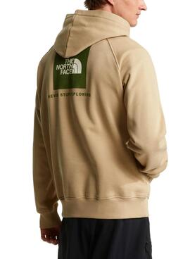 Sweatshirt The North Face Ranglan Box beige pour homme.