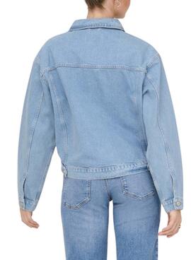 Veste en jean Only Harper boxy lavée claire pour femme
