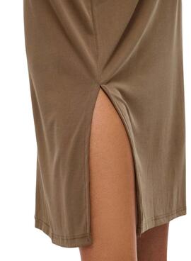 Robe midi marron pour femme de la marque Vila Vimodala.