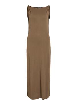 Robe midi marron pour femme de la marque Vila Vimodala.