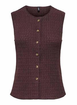 Veste Only Ilse en structure marron pour femme.