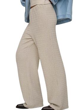 Pantalon Only Ilse beige pour femme.
