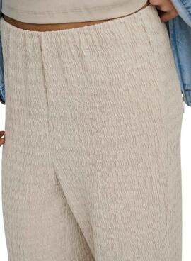 Pantalon Only Ilse beige pour femme.
