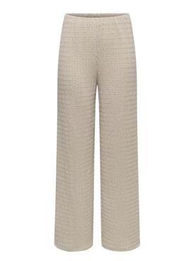 Pantalon Only Ilse beige pour femme.