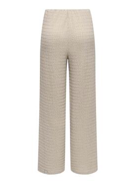 Pantalon Only Ilse beige pour femme.