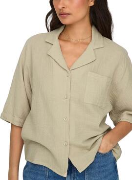Chemise Only Thyra beige pour femme