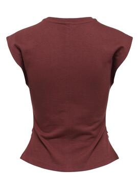 Top Only Marie froissé grenat pour femme