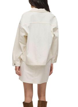 Veste en jean Vila Jaf blanche pour femme