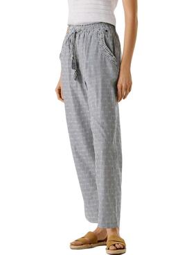 Pantalon Pepe Jeans Claribel rayures bleu pour femme