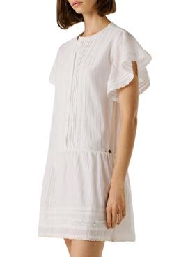 Robe Pepe Jeans Destin blanche pour femme