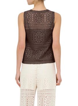 Haut Only Llian marron pour femme