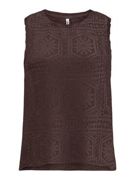 Haut Only Llian marron pour femme