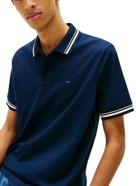 Polo Tommy Jeans Tipped marine pour homme