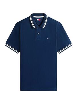 Polo Tommy Jeans Tipped marine pour homme