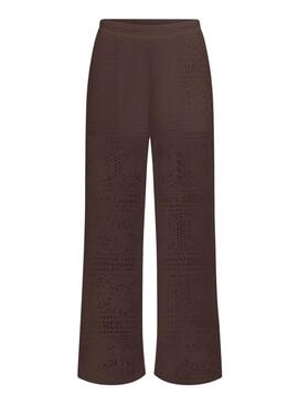 Pantalon Only Llian Lace marron pour femme