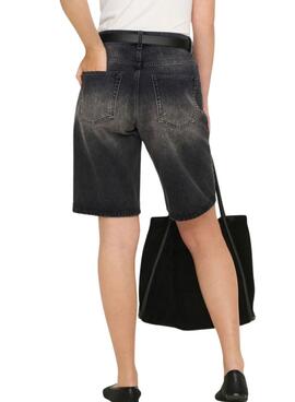 Short en jean Bermuda Only Mate noir pour femme