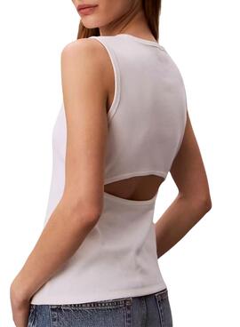 T-shirt Calvin Klein Jeans Cuto blanc pour femme