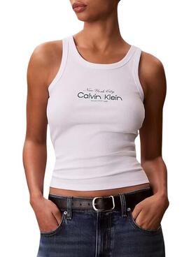 T-shirt Calvin Klein Jeans Contour blanc pour femme
