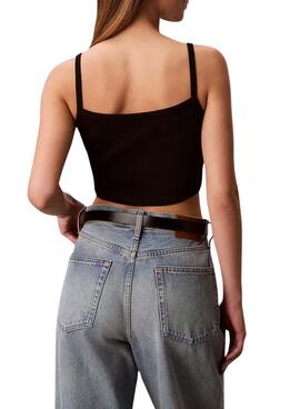 Crop Top Calvin Klein Jeans Baby noir pour femme