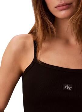 Crop Top Calvin Klein Jeans Baby noir pour femme