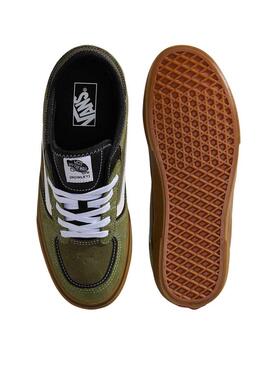 Chaussures Vans Rowley vertes pour homme