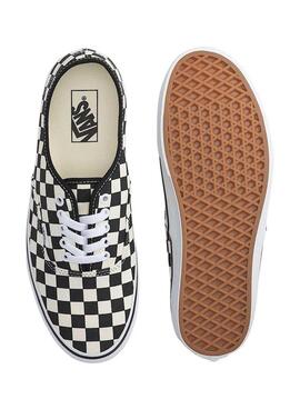 Baskets Vans Authentic Check noir et blanc pour homme.