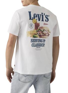 T-shirt Levi's Serving Up Classics blanc pour homme
