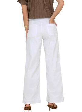 Pantalon en jean Only Madison blanc pour femme