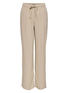 Pantalon Only Goa beige pour femme.