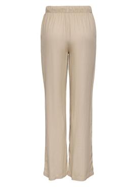 Pantalon Only Goa beige pour femme.