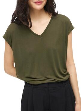 T-shirt Vila Vimodala verde pour femme