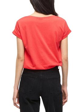 T-shirt Vila Vidreamers corail pour femme.