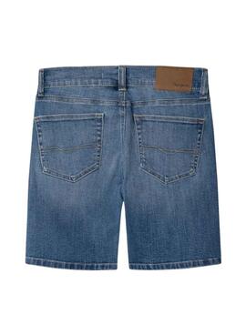 Short Pepe Jeans Cashed bleu moyen pour garçon