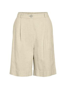 Bermudes Vila Viprisilla beige pour femme