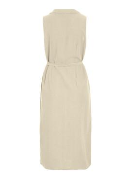 Robe Vila Viprisilla beige pour femme