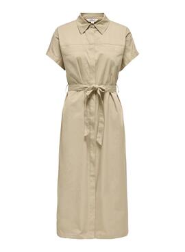 Robe Only Tanny beige pour femme