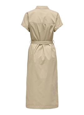 Robe Only Tanny beige pour femme