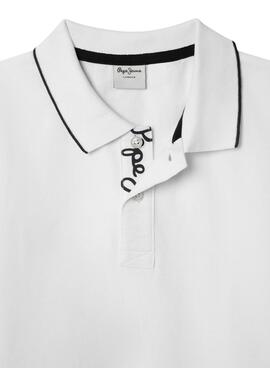 Polo Pepe Jeans Hayden basique blanc pour garçon