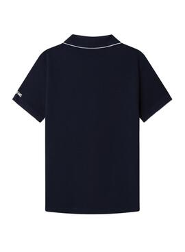 Polo Pepe Jeans Hayden de base bleu marine pour enfant.