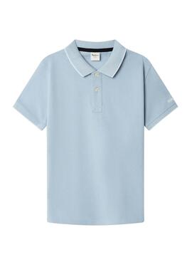 Polo Pepe Jeans Hayden bleu ciel pour garçon.