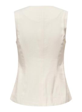 Gilet blanc Only Tila pour femme