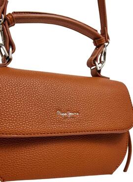 Sac à main Pepe Jeans Ambra script marron pour femme
