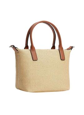 Sac à main Tommy Hilfiger Popette mini en rafia pour femme